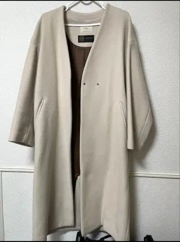 IENA MANTECO 롱 코트 노카라 코트