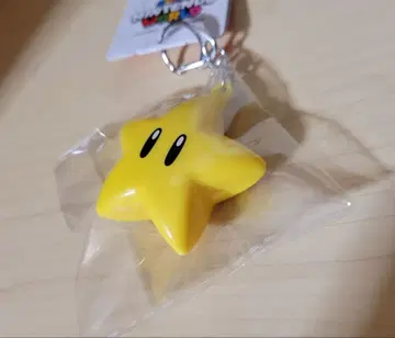 USJ 한정판 [빛나는 스타 키링] 미사용 새상품/닌텐도 월드 마리오