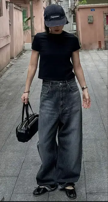 ok.soon 오리지널 와이드 데님 블랙 사이즈 3 새상품급