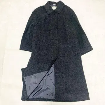 도쿄 스타일 울 혼방 롱 코트 다크 그레이 L