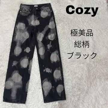 Cozy 데님 블랙 올 패턴 컨디션 최상 하이웨스트