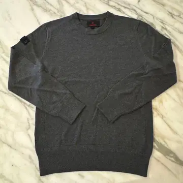 새상품급 BRIEFING 스웨터 캐시미어 혼방 긴팔 크루넥 니트 GY S