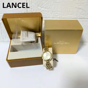새상품급 LANCEL 여성용 쿼츠 손목시계 작동 큐빅 박스 있음