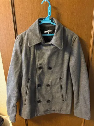 대특가 그레이 더블 브레스트 피 코트