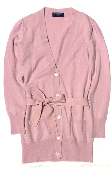 GOBI 고비 캐시미어 롱 가디건 허리 리본 포함