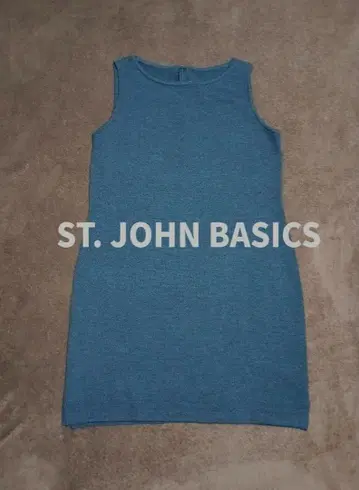 세인트 존 베이직 슬리브리스 니트 미니 원피스 그레이