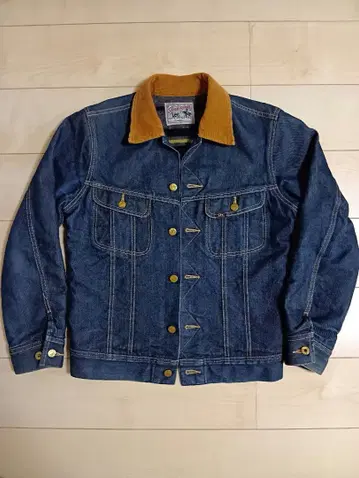 Lee 데님 자켓 스톰 라이더 코듀로이 카라 부착
