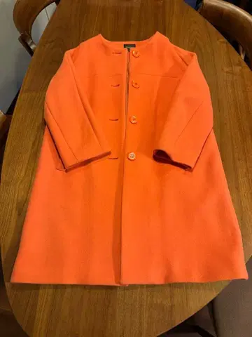데미-럭스 오렌지 롱 코트 38