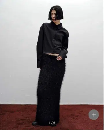 todayful shaggy knit skirt 38