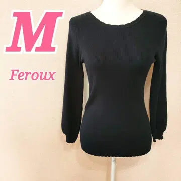 Feroux 페루 네이비 큐빅 티셔츠 니트 깔끔한