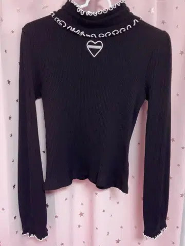 MA*RS 하트 골지 상의 블랙