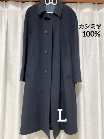 네이비 체스터 코트 캐시미어 스탠다드 비즈니스 포멀 L