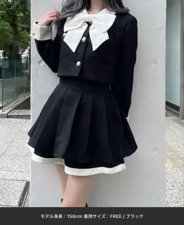 리본 포함 바이컬러 셋업