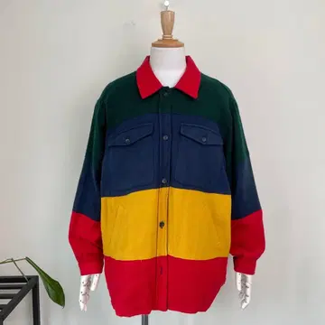 90s 멀티 컬러 자켓 커버올 빈티지 구제 의류