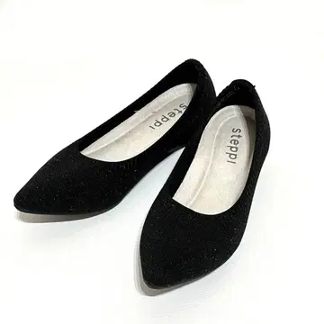 시착만 한 상품 새상품급 steppi 글리터 포인트 플랫슈즈 펌프스 블랙
