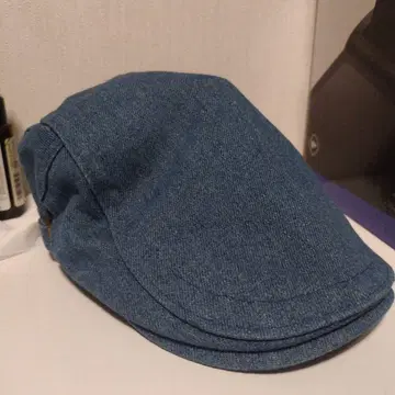 데님 헌팅캡 조정 가능 작은 얼룩 한 곳