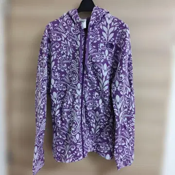 THE NORTH FACE 여성용 후드티 L/G 퍼플 꽃무늬