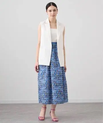 [ 새상품급 ] ANAYI 프란자 프린트 턱 스커트