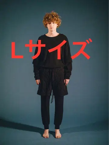 [ 젤라또피케옴 ] QUILTED 룸웨어 팬츠 블랙 L 사이즈