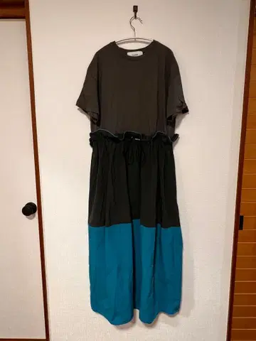 새상품 tranoi 트라노이 허리 절개 캐주얼 롱 원피스