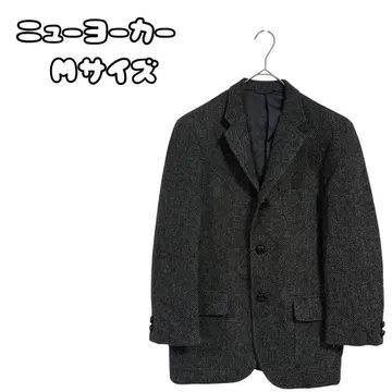 뉴요커 트위드 자켓 영국 울 혼방 소재