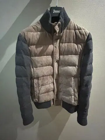 HERNO 다운 자켓 베이지/그레이