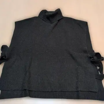 Ray BEAMS 다크 그레이 니트 베스트