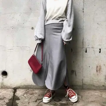 AMERI PETAL HEM SKIRT 그레이 M