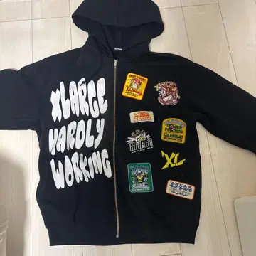 XLARGE 블랙 후드티 L