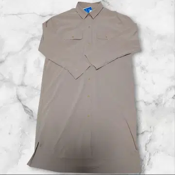 베이지 셔츠 원피스 긴팔