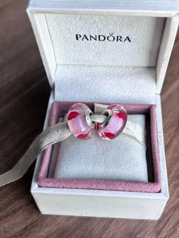 판도라 PANDORA 무라노 유리 참 2개 세트 립