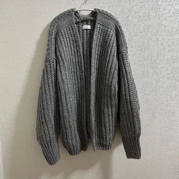 AKTE 악테 핸드 니트 미디 가운 가디건 (두꺼운 원단) / 그레이