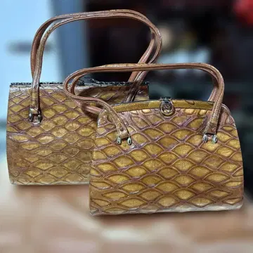 레어 아르마딜로 천연 가죽 브라운 가죽 핸드백