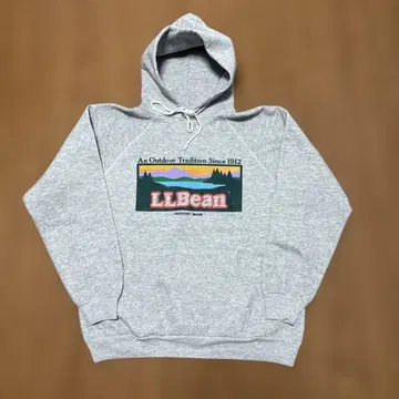 엘엘빈 헤인즈 후드티 멜란지 그레이 L.L.Bean 필기체