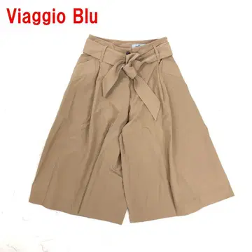 A6634 비아지오 블루 가우초 팬츠 벨트 포함 베이지 2