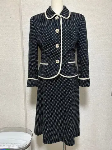 marie claire 사이즈 38 블랙 x 베이지 원피스 수트 6882