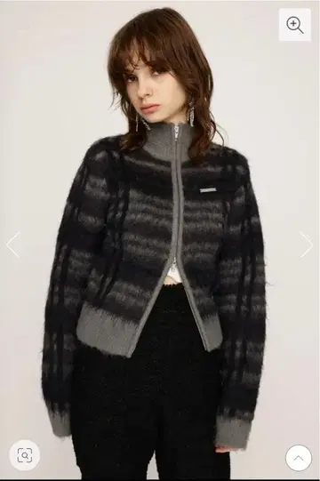 SLY 체크 JQ 스탠드 집업 블루종