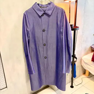 MACKINTOSH 유나이티드 애로우즈 별주 퍼플 블루 고무 코트