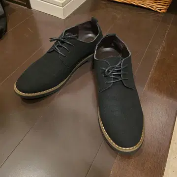 레이스업 로퍼 비즈니스 캐주얼 스웨이드 27.5cm 블랙