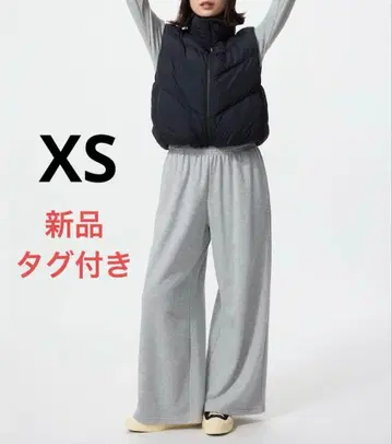 유니클로 맨투맨 와이드 팬츠 기장 짧음