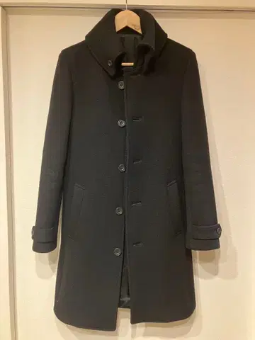 라운지 리자드 울 코트 블랙