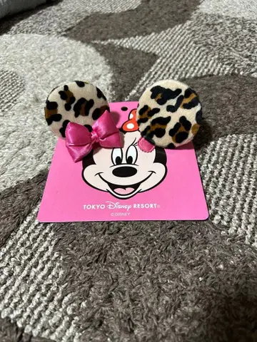 디즈니 레오파드 무늬 미니의 귀