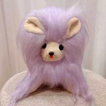 쇼와 레트로 관리 강아지 봉제 인형 라벤더
