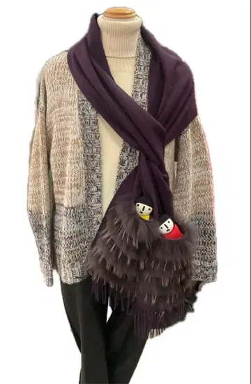 머플러 토끼, 라쿤 캐시미어 울 와인