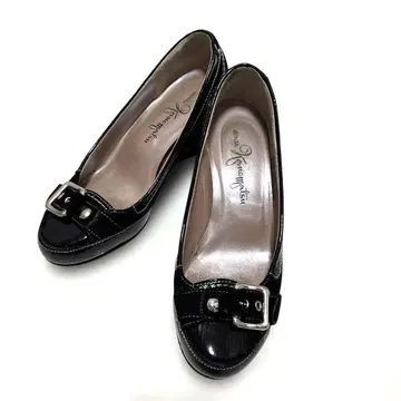 긴자 카네마츠 힐 펌프스 스웨이드 22.5cm