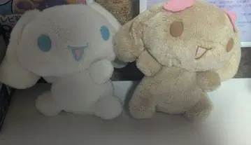 [레어] 시나모롤 & 모카 레트로 봉제 인형 2체 세트