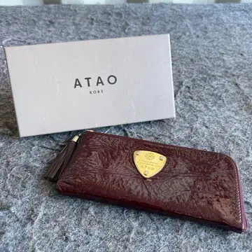 ATAO 아타오 장지갑 보르도 코너 지퍼 에나멜 골드 플레이트