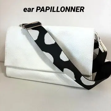 ear PAPILLONNER 와이드 테이프 숄더백 화이트