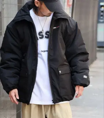 [ Java 콜라보 ] 볼륨 충전솜 다운 자켓 블랙 M