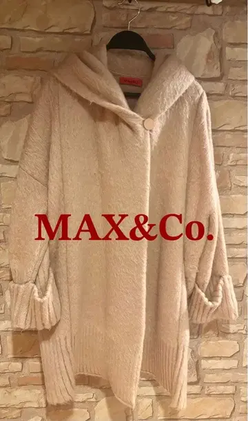 MAX&Co. 후드 부착 미들 기장 코트